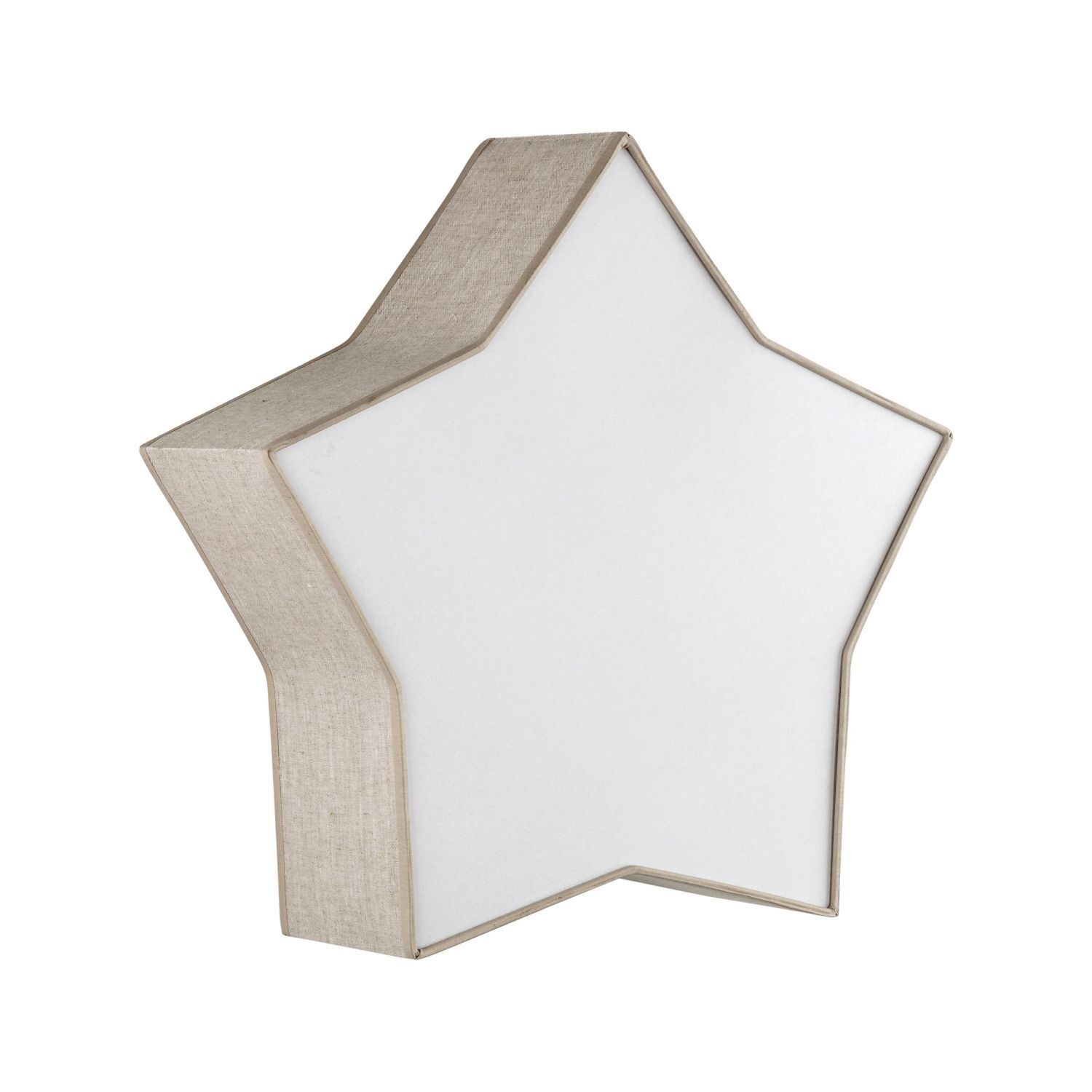 Lampe pour chambre d'enfant Lin 45 cm de long Étoile Blanc Beige 2x E27