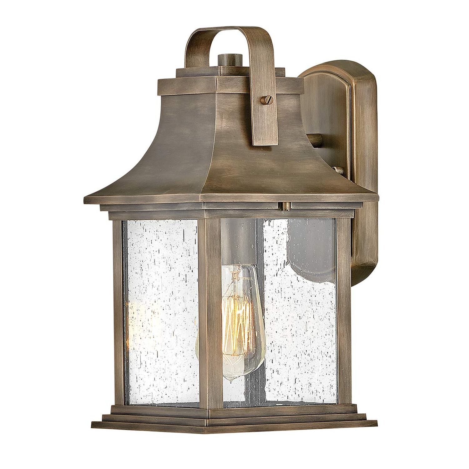 Applique murale extérieure E27 IP44 H : 34,9 cm en bronze vintage