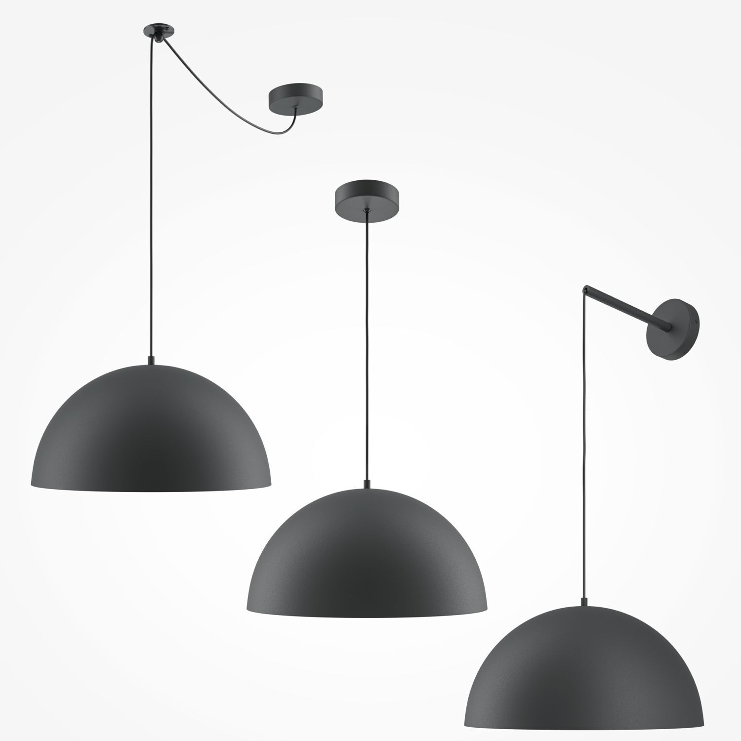 Lampe à suspendre métal E27 D : 35 cm rond H : max. 320 cm