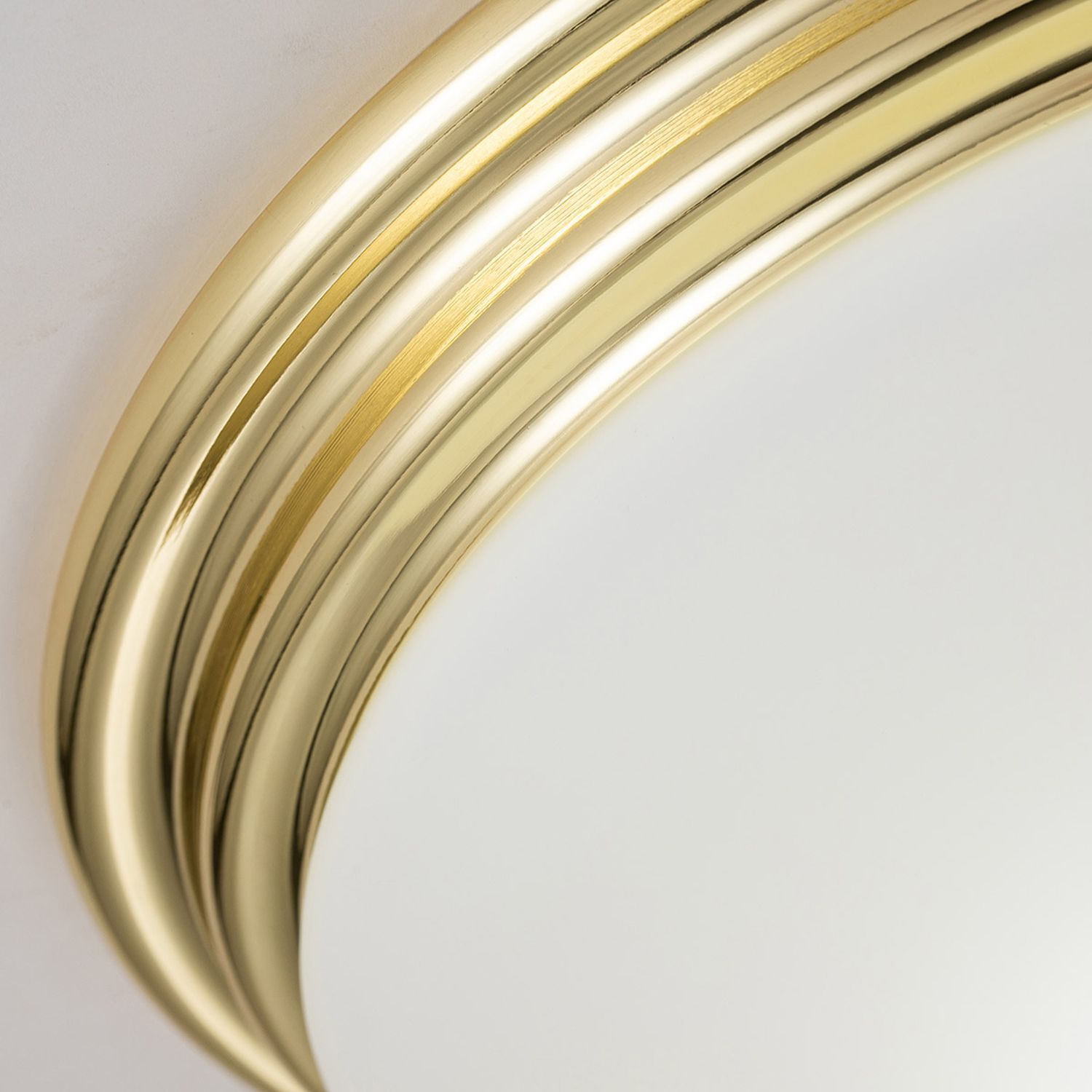 Plafonnier LED GX53 IP44 D : 35,6 cm rond métal verre