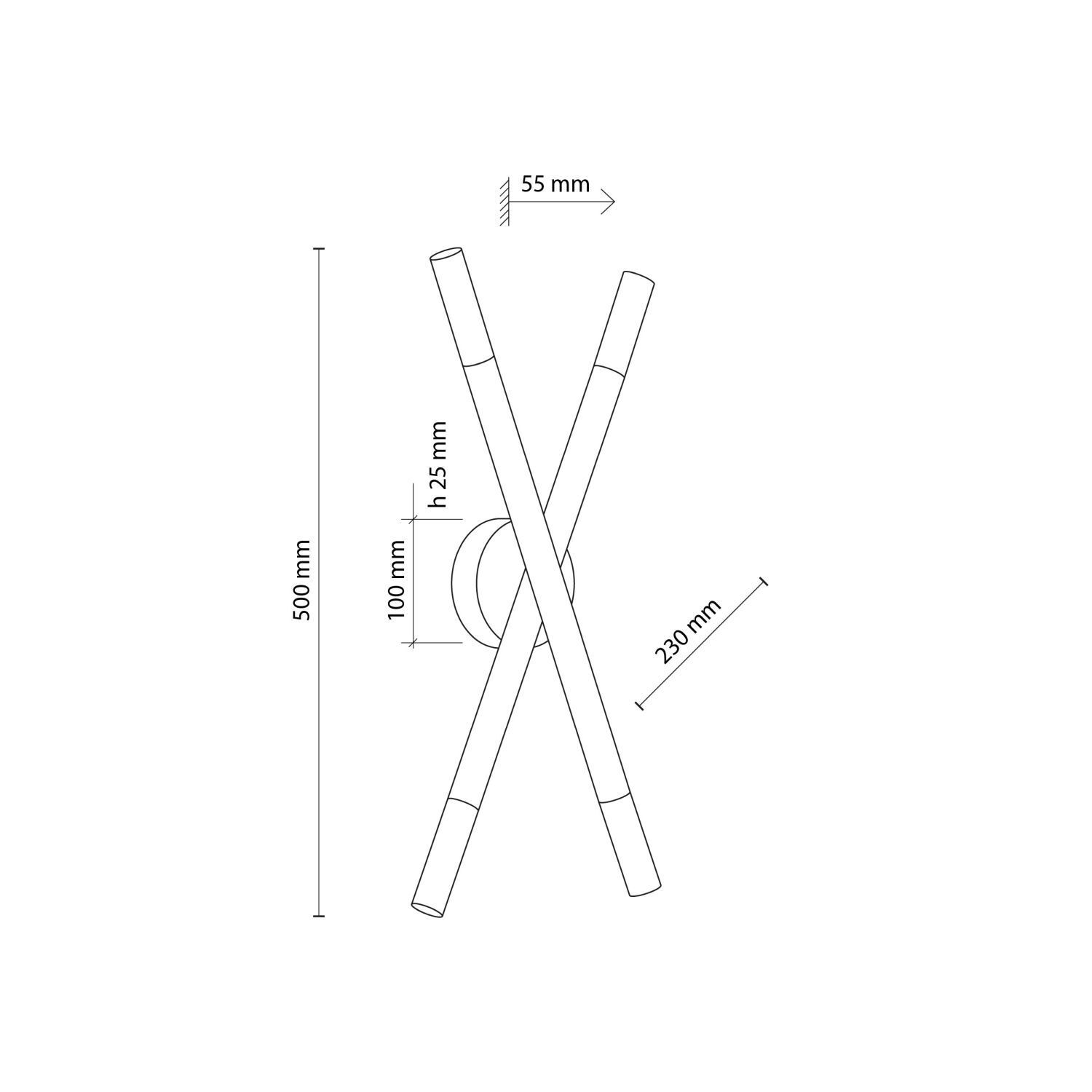 Plafonnier bois verre 50 cm de long en pin blanc 4x G9