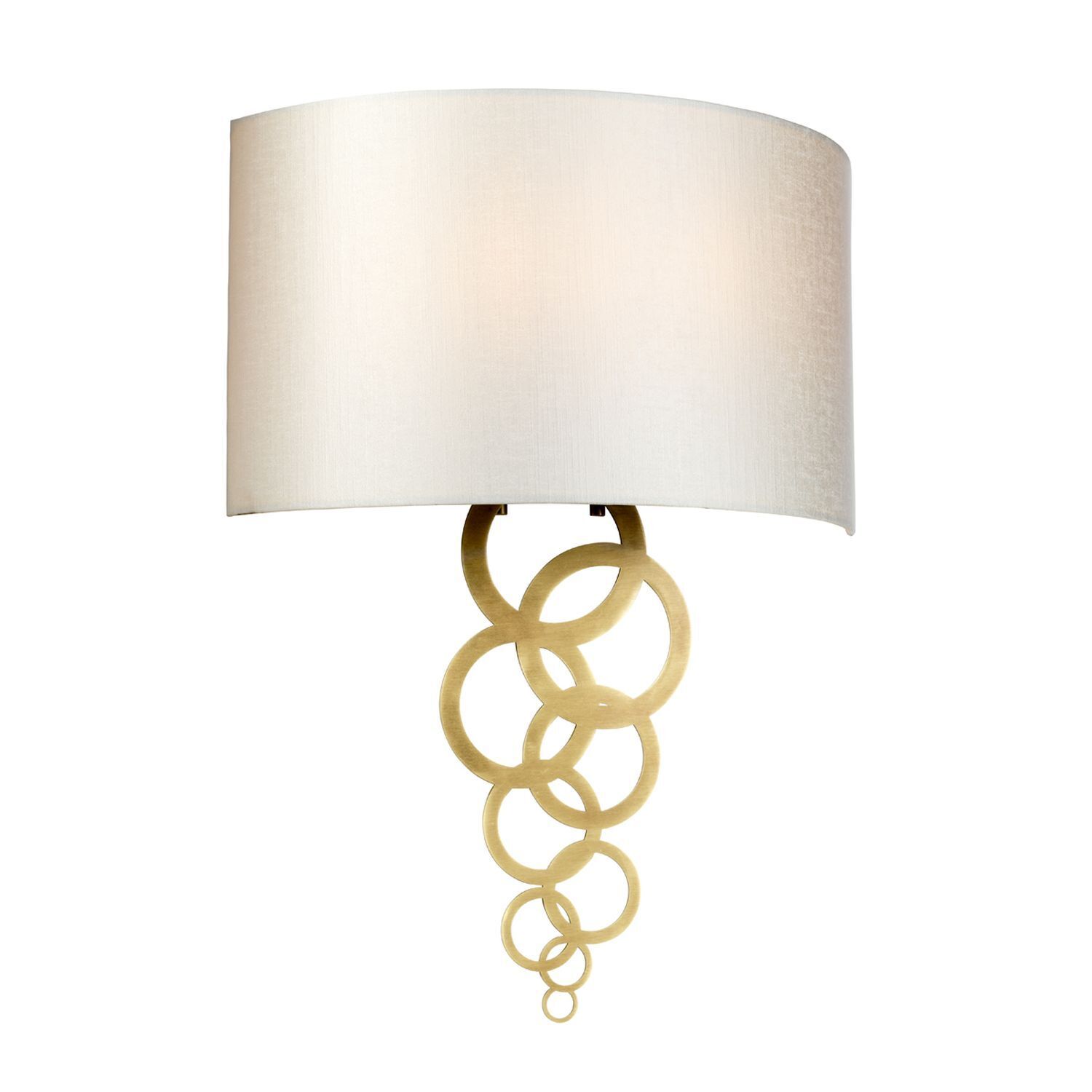 Applique murale Tissu Métal en laiton crème Moderne