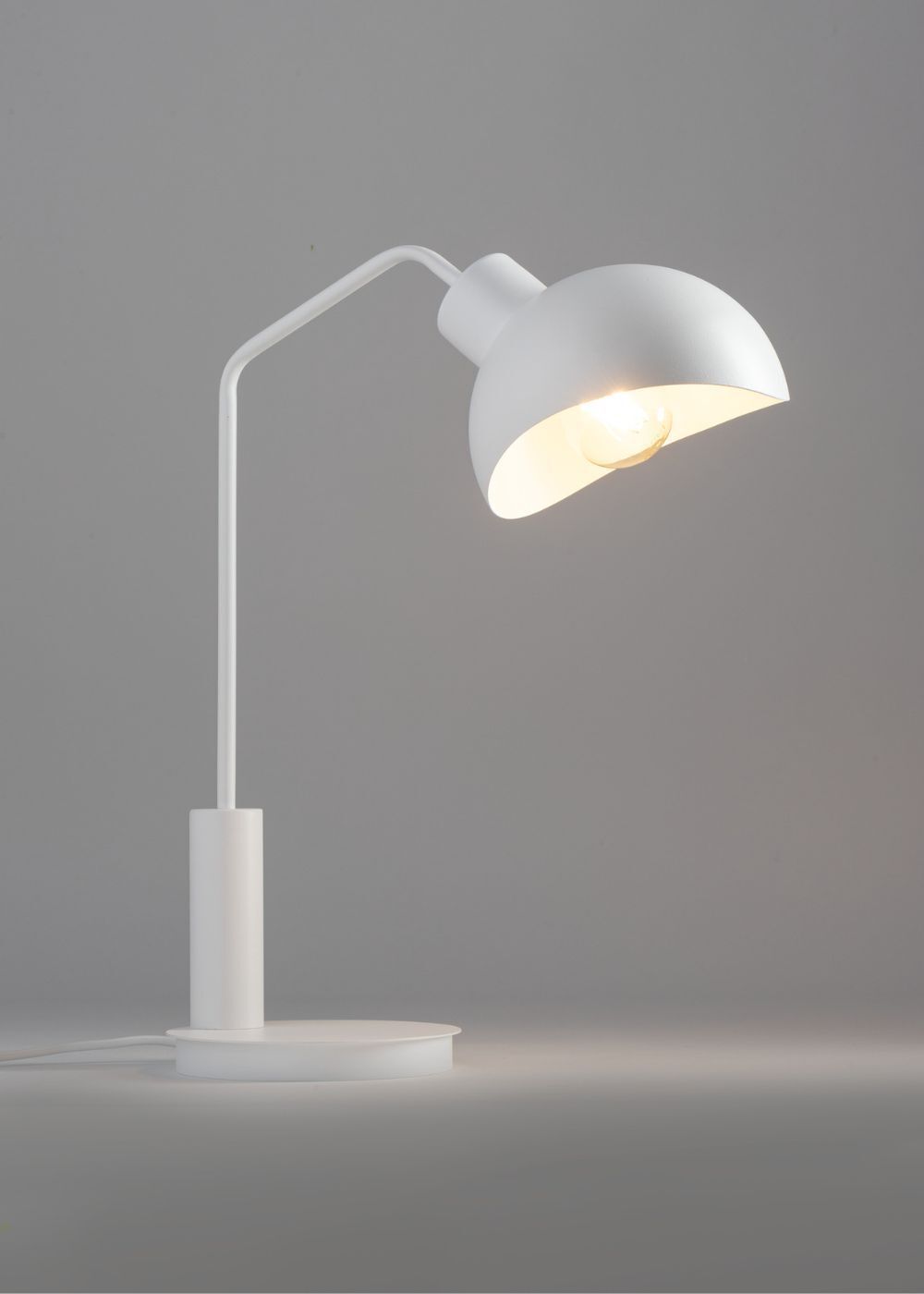 Lampe de table Blanc Métal Design 46 cm E27 Lire Travailler