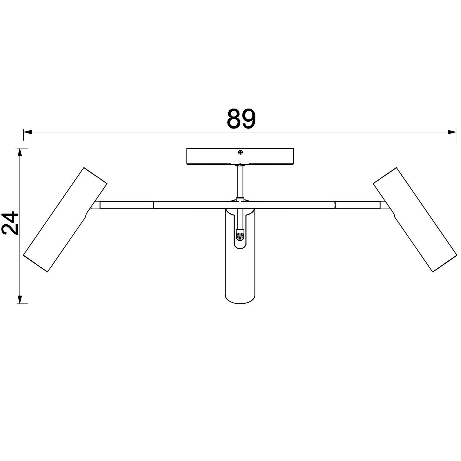 Spot de plafond flexible en or GU10 L:89 cm élégant