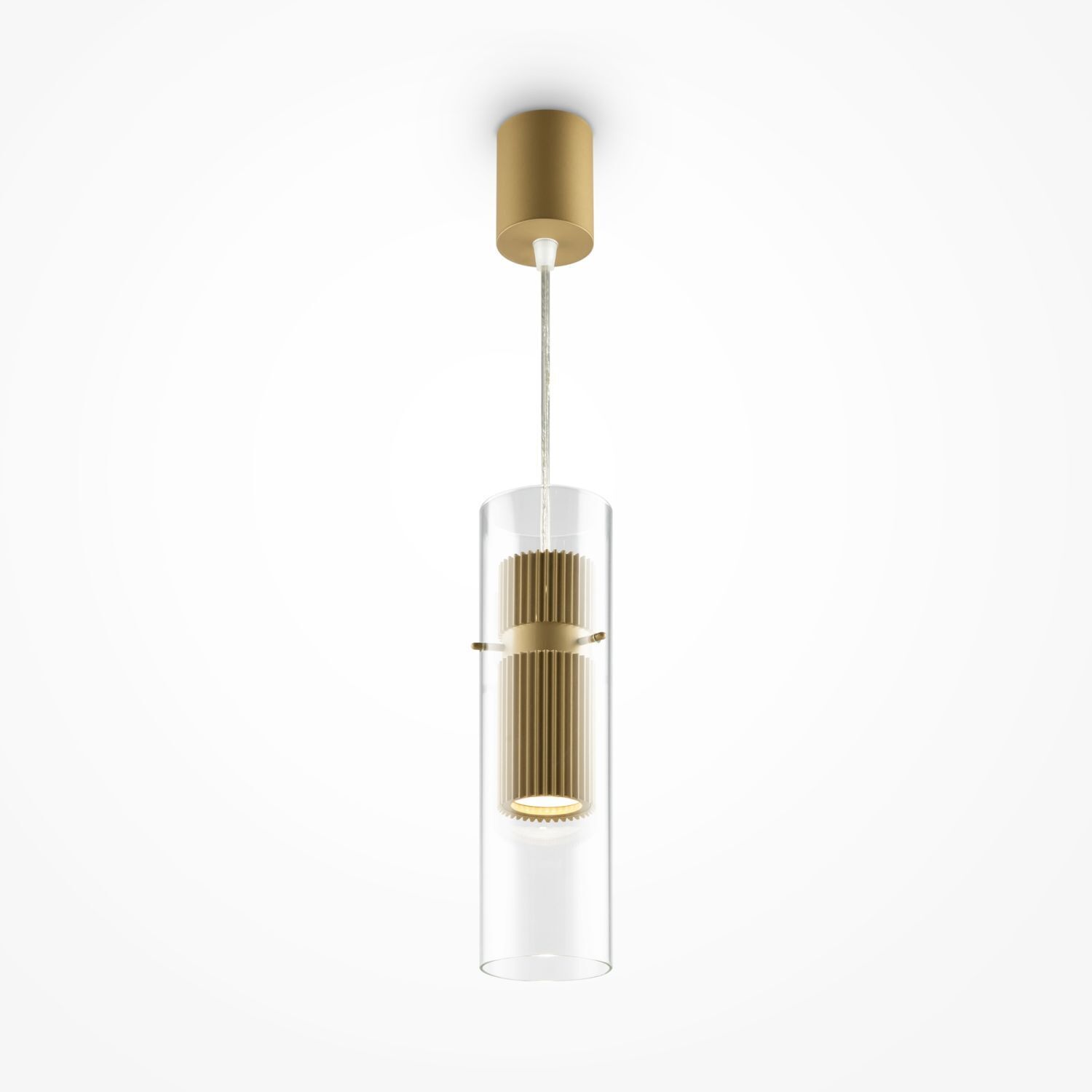 Hängelampe Aluminium Glas GU10 Ø 8 cm H: max. 170 cm Lampe