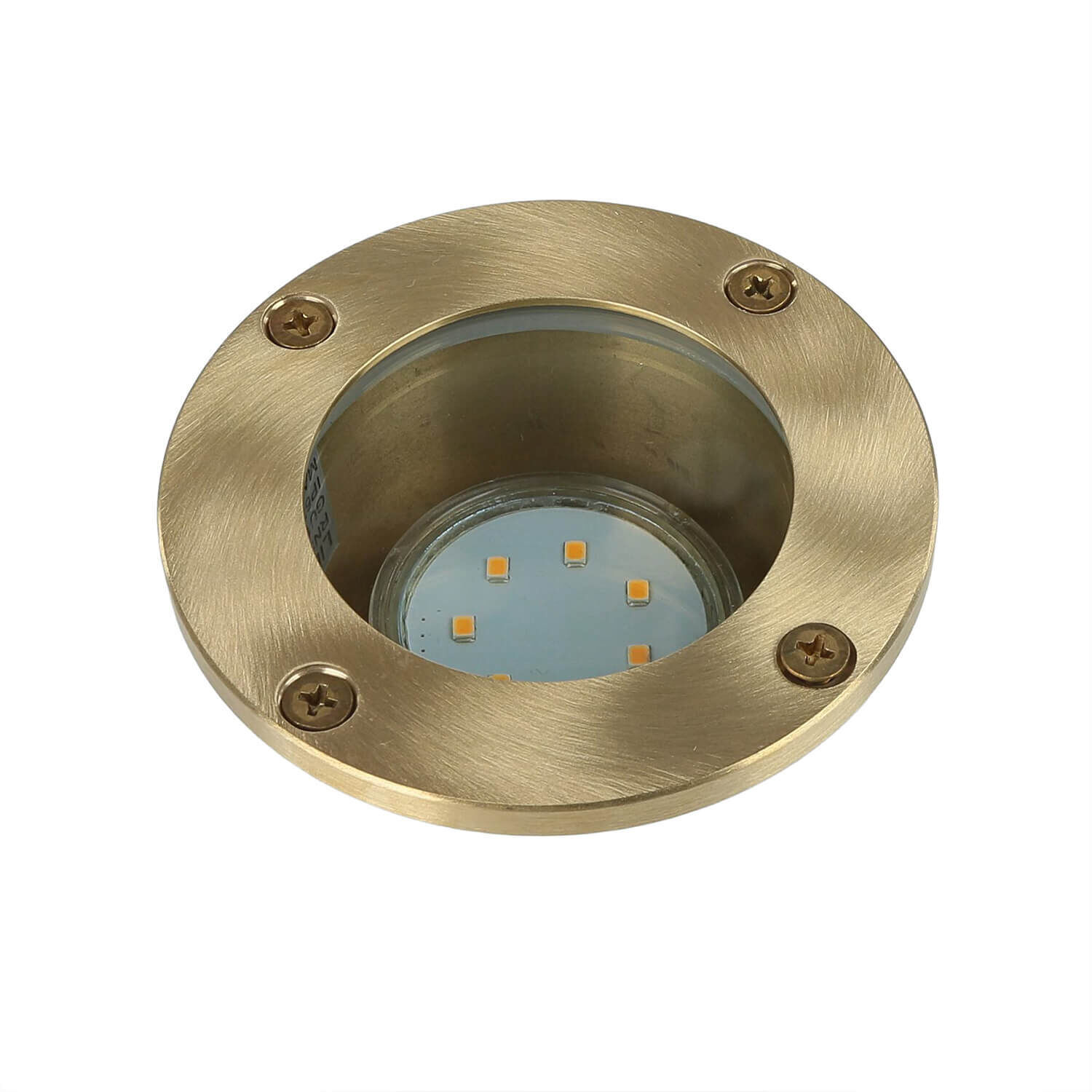 Laiton encastré rond IP54 GU10 extérieur Ø10,5cm