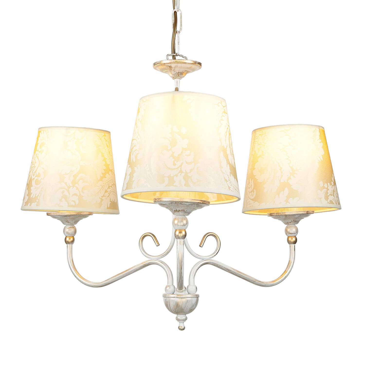 Kronleuchter GANARA in Shabby Gold Barock Motiv Lampe, Kronleuchter, Leuchte