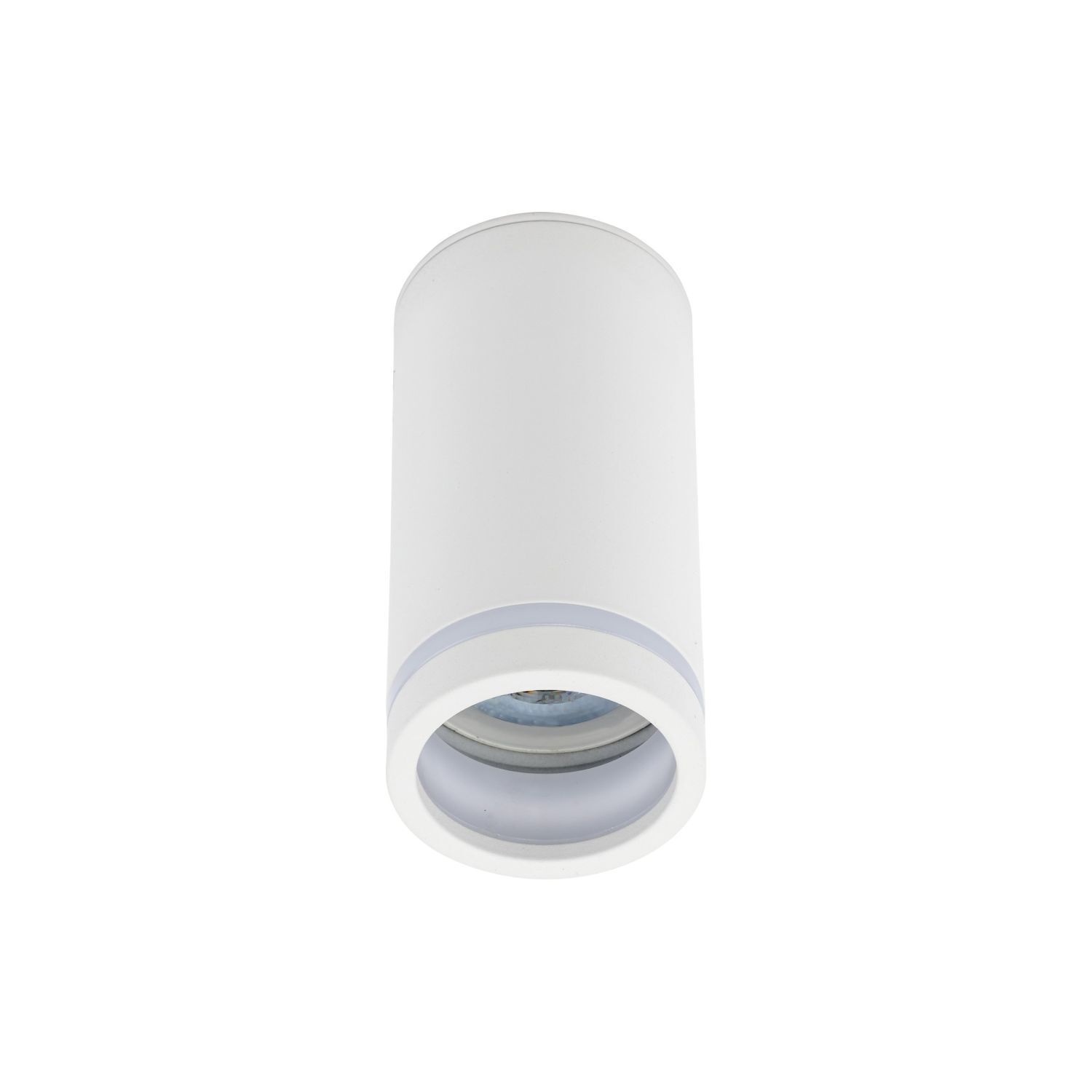 Spot Lampe plafond métal GU10 Ø 5,5 cm H : 11 cm apparent blanc Zylinder