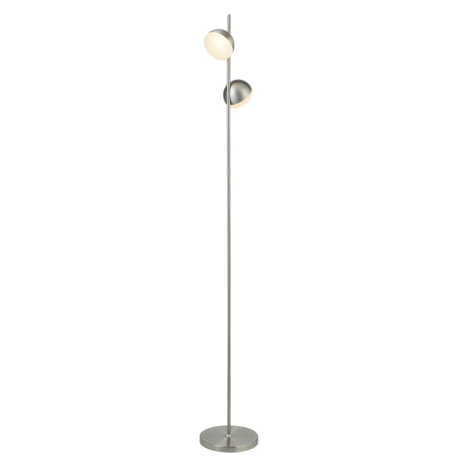 Lampadaire LED fonction tactile en argent mat 3000 K