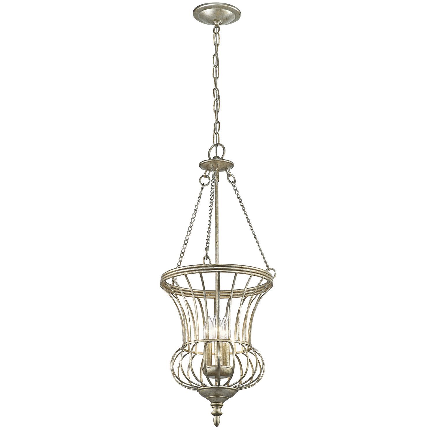 Lampe à suspendre en métal doré antique 3x E14 GRADES