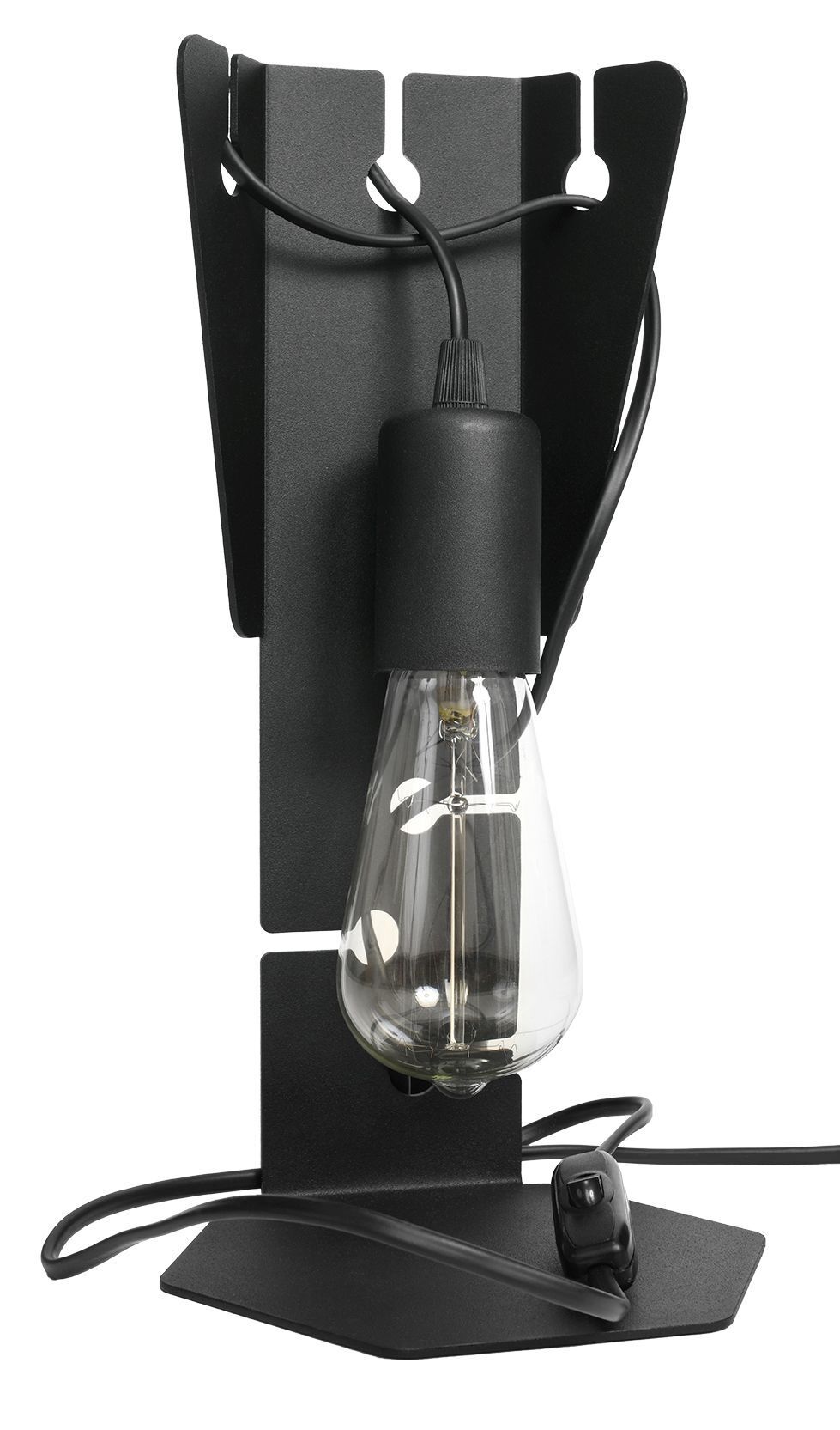 Lampe de table métal noir 31 cm petit décoratif E27