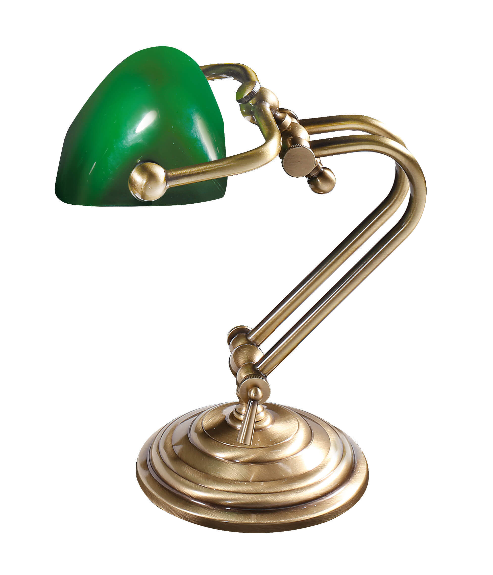 Lampe de bureau Bronze Abat-jour Vert