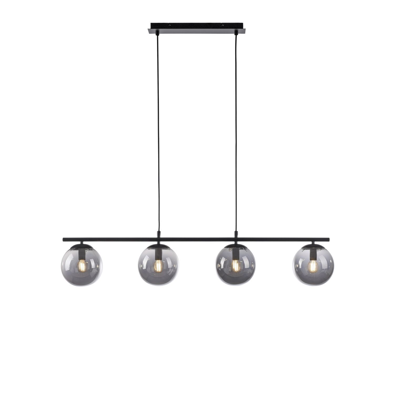 Suspension allongée en verre fumé 100 cm E14 confortable