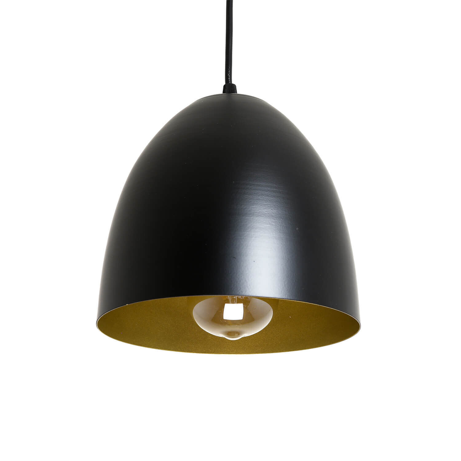 Suspension noir or 3 flammes E27 orientable