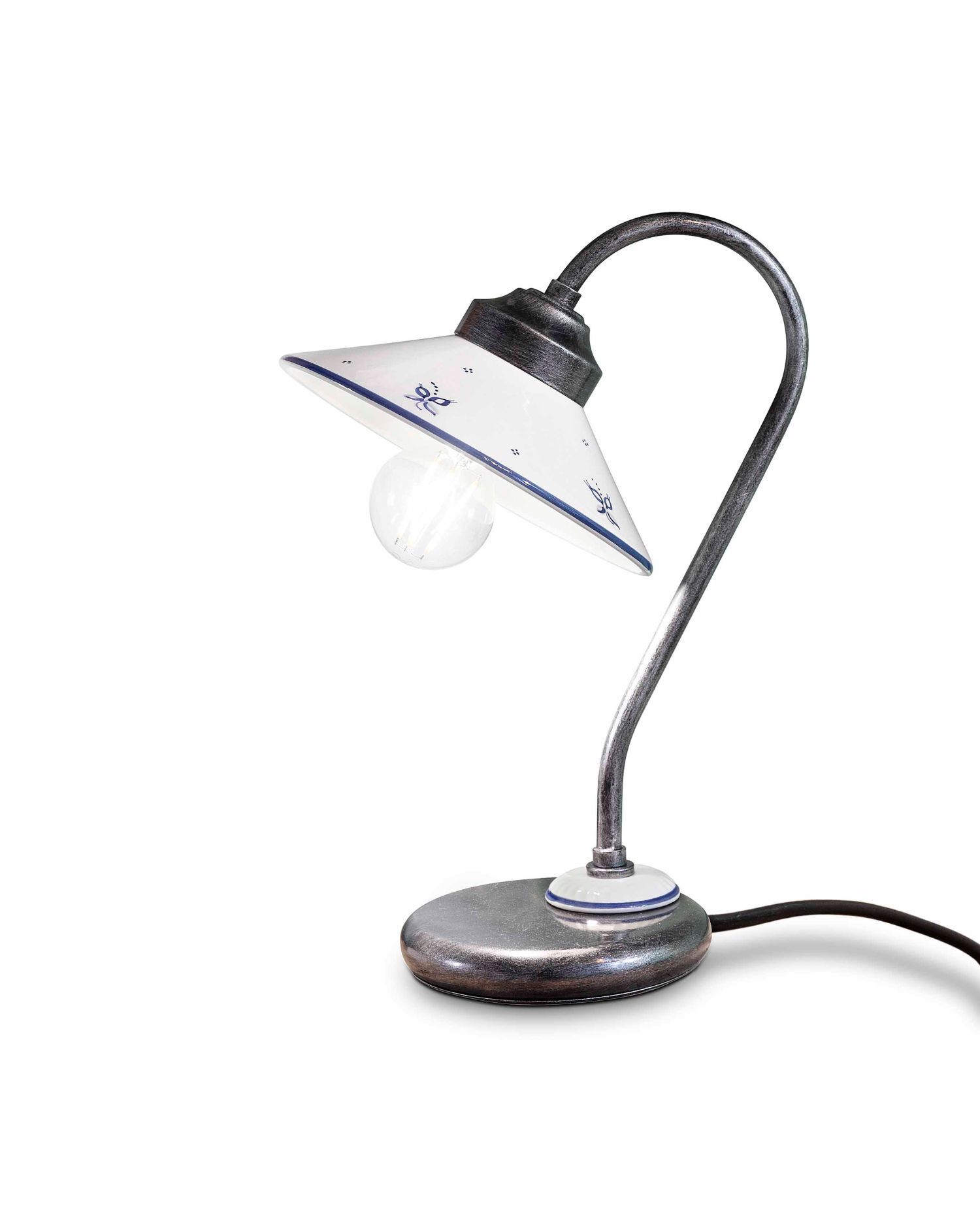 Lampe de table céramique métal E27 L : 20 cm 36 cm de haut