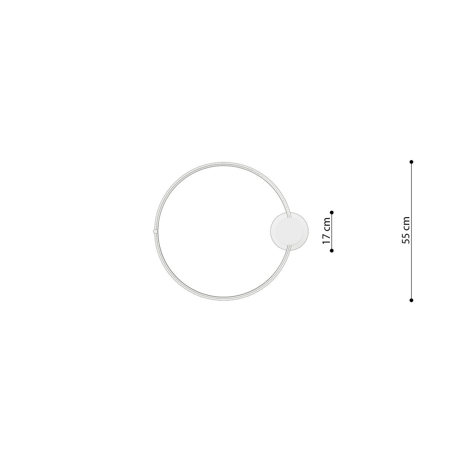 Plafonnier LED Blanc Ø 55 cm Anneau 3000 K 3870 lm