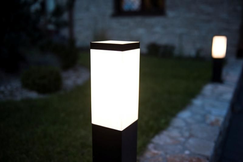 Lampe d'extérieur noir acier inoxydable IP44 résistant aux intempéries E27