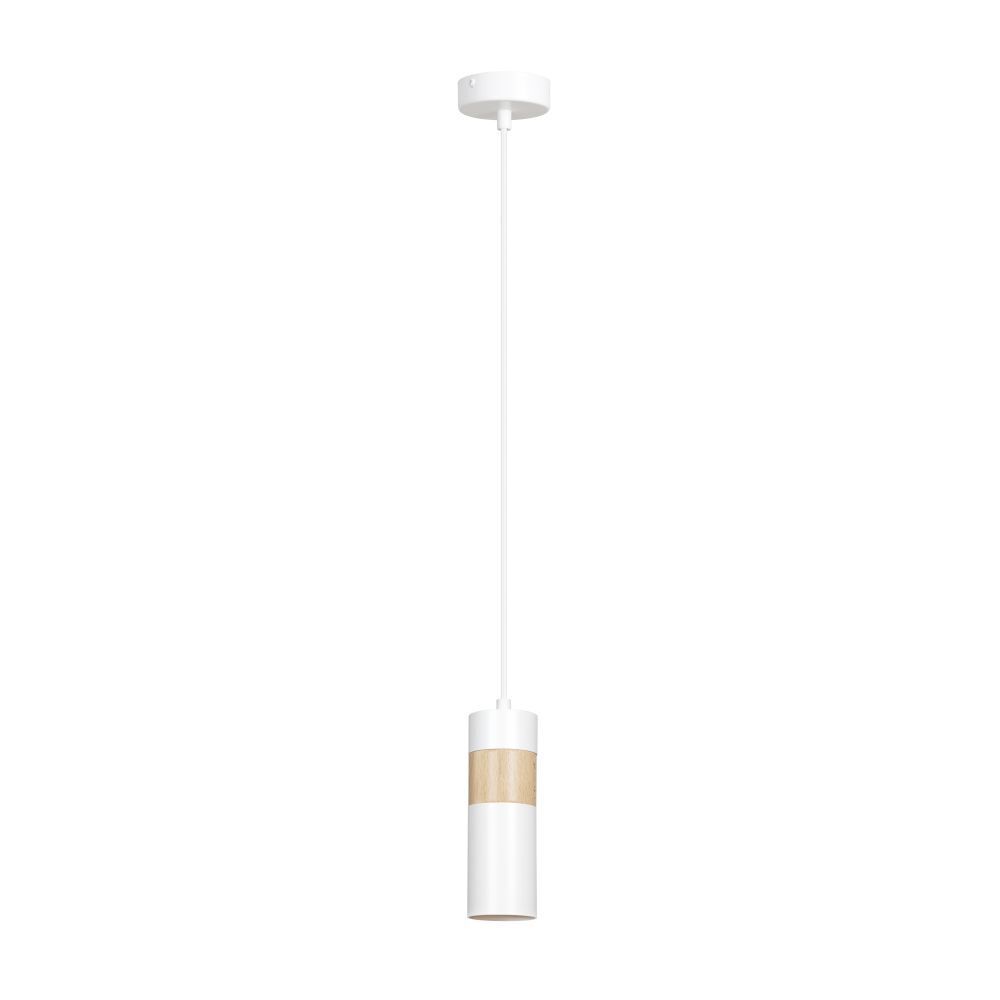 Lampe à suspendre Blanc Métal Bois Design scandinave