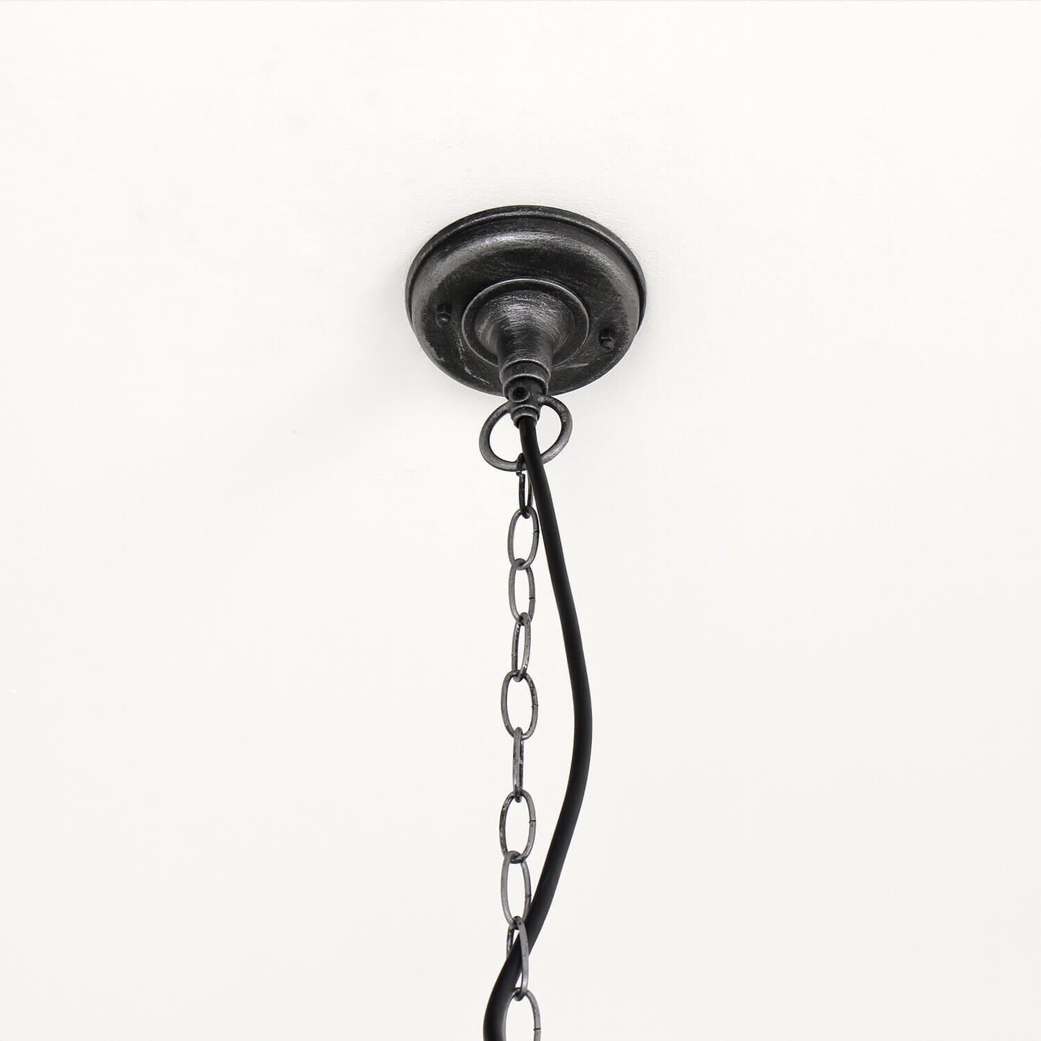 Lampe suspendue classique en argent antique