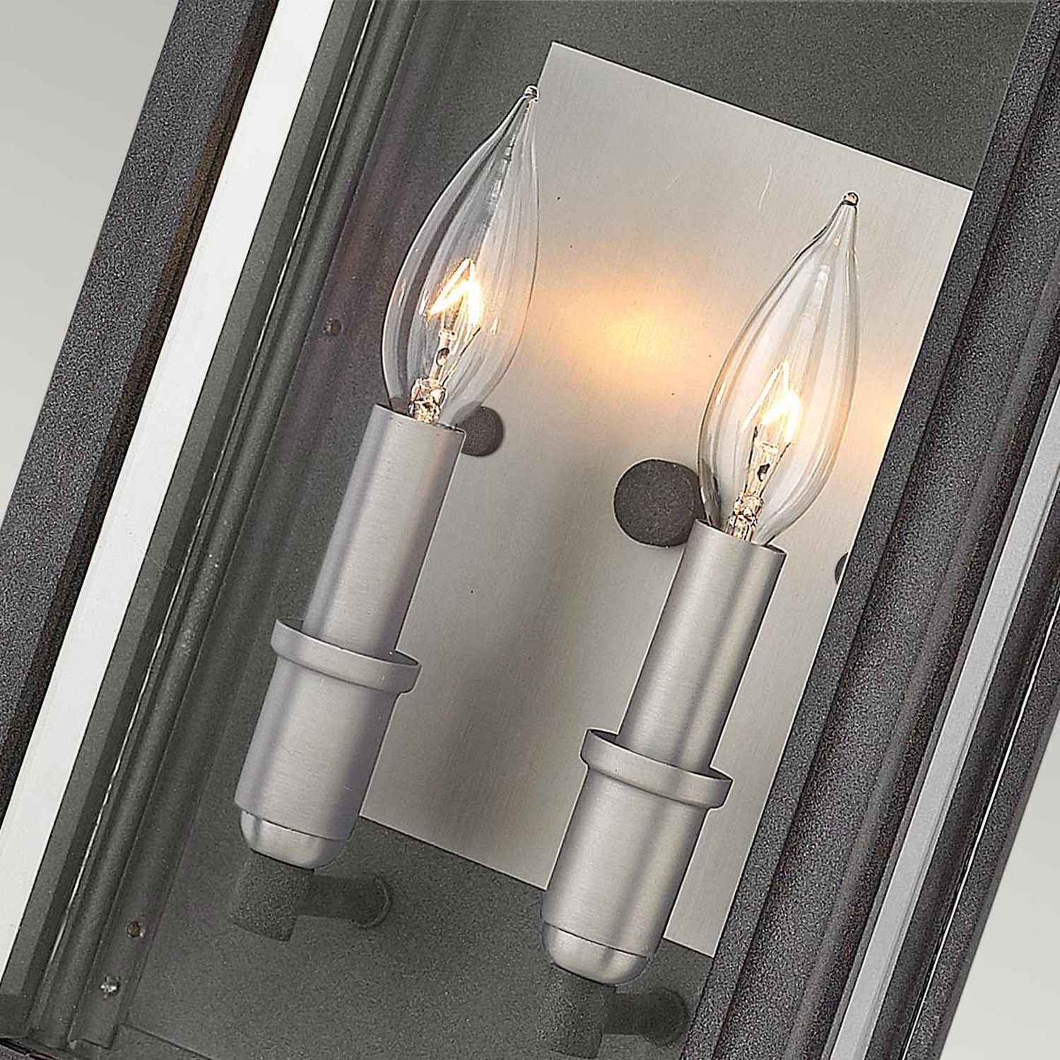 Applique extérieure aluminium verre E14 IP44 H : 43,1 cm Vintage