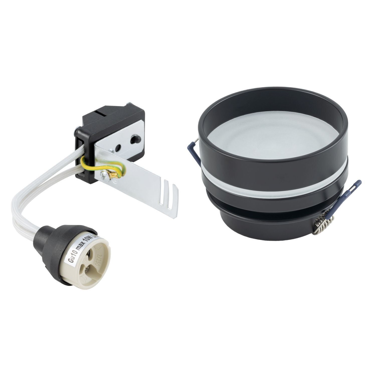 Spot encastré GU10 Ø 8 cm Noir Aluminium Moderne