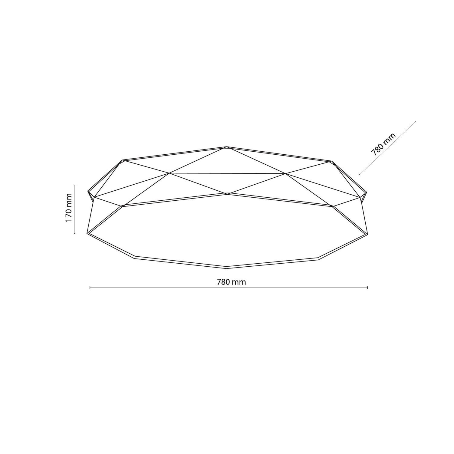 Plafonnier Tissu Lin 78 cm de large faible éblouissement 6x E27