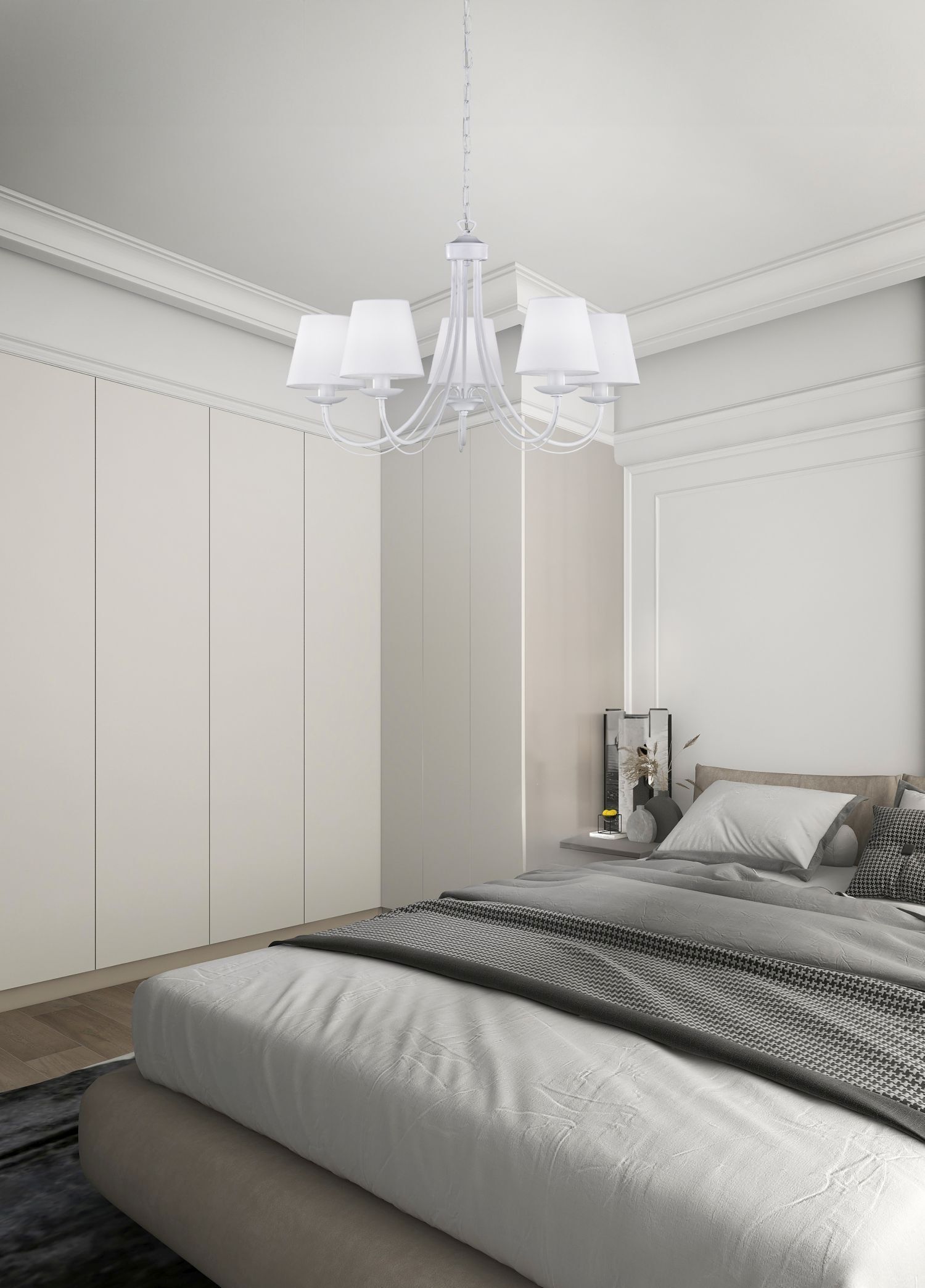 Innenarchitektur, Kronleuchter, Lampe, Bett, Mobiliar