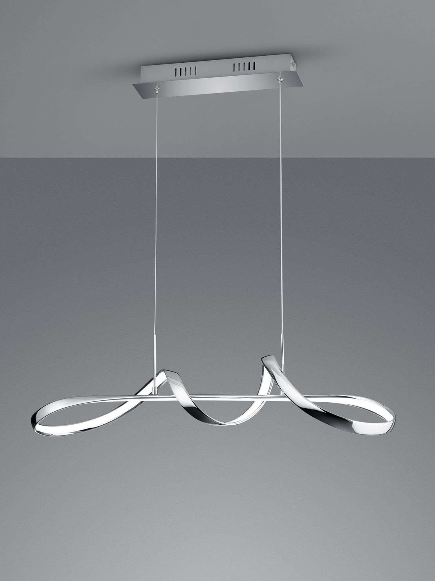 Suspension LED en chrome dimmable L:81 cm 37 W 4500 lm