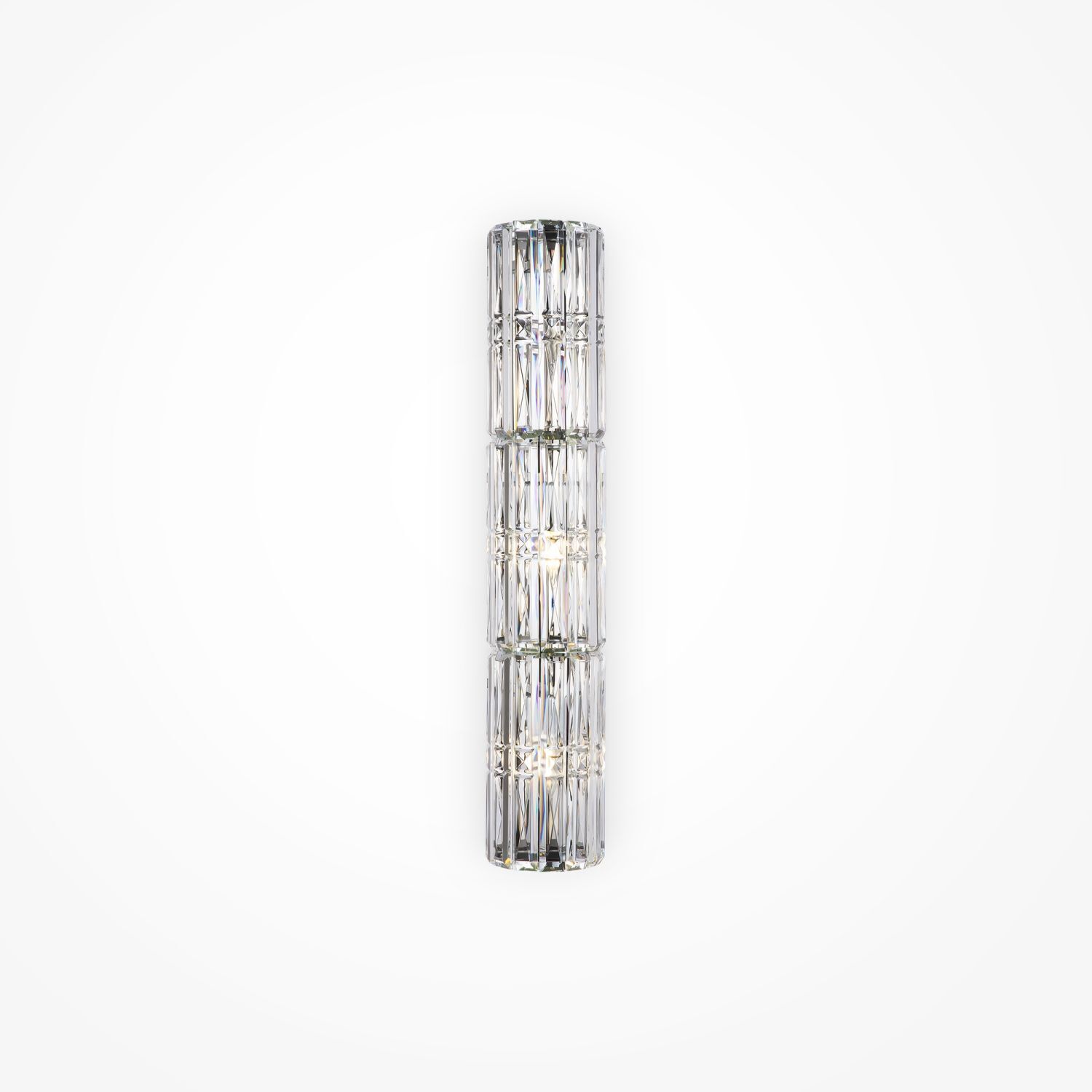 Applique Métal Verre E14 H : 75,2 cm Chrome 3 flammes