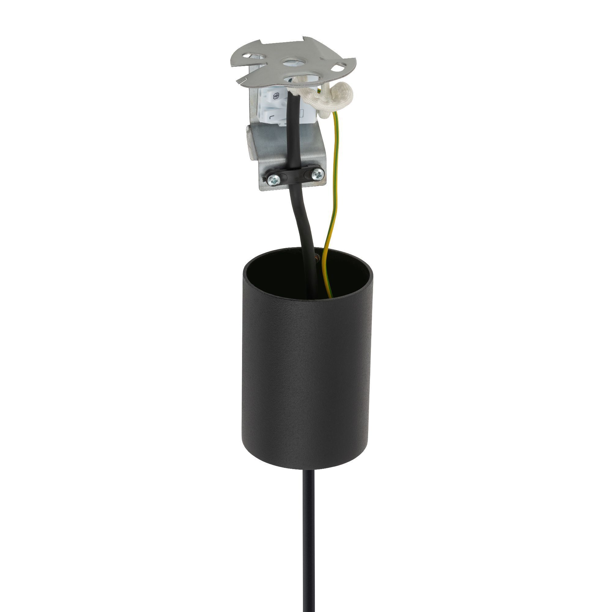 Lampenfassung, Beleuchtung, Kabel, Metallhalter, Schwarz