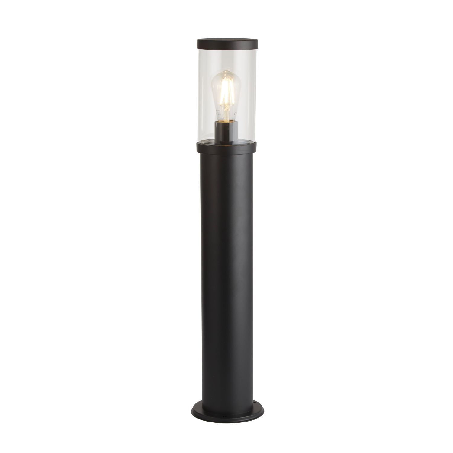 Borne d'éclairage IP44 73 cm E27 Noir Clair Chemin de jardin