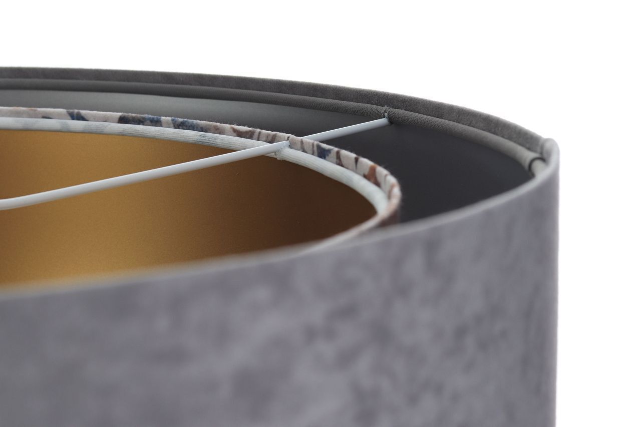 Suspension E27 ronde D : 50 cm Aspect velours Moderne Tissu