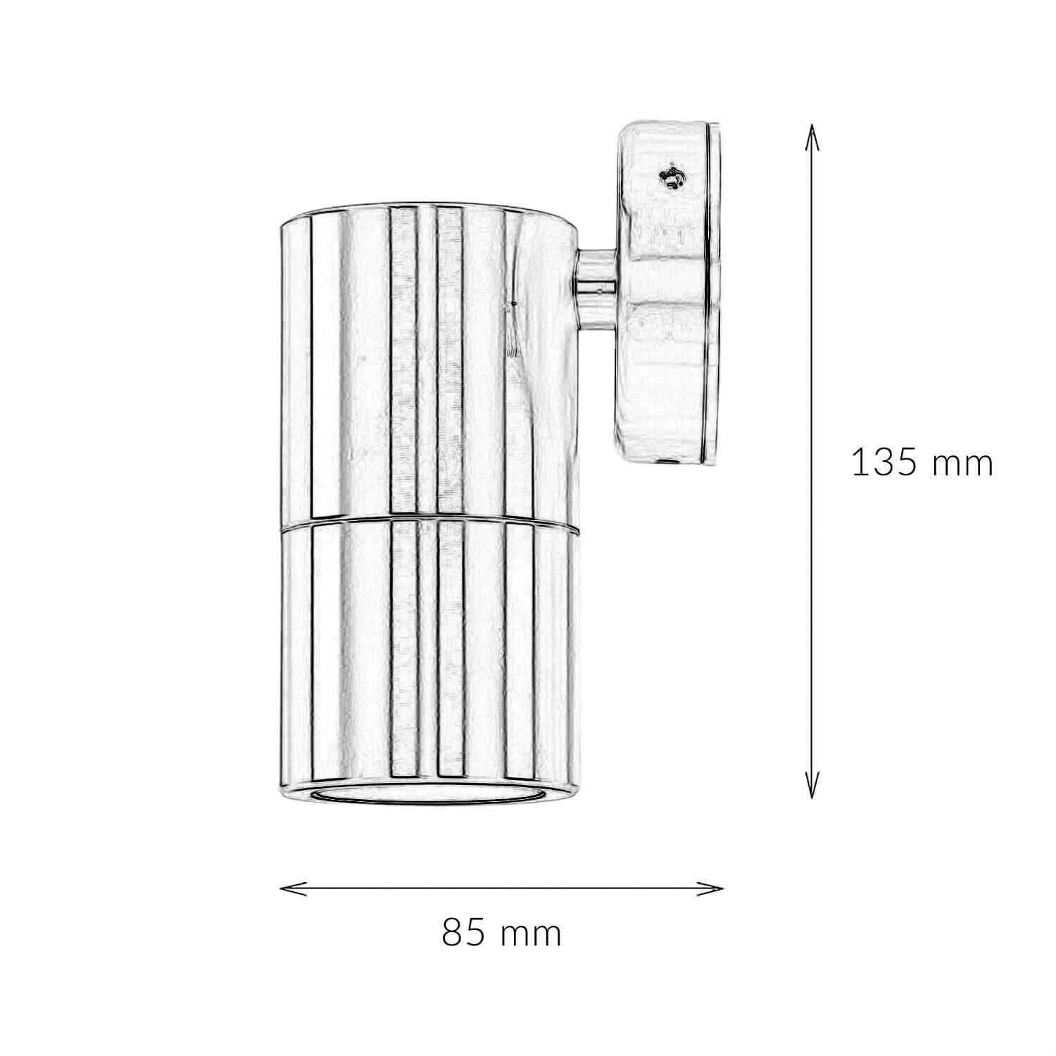 Applique murale inoxydable laiton IP54 GU10 PHILIPOS