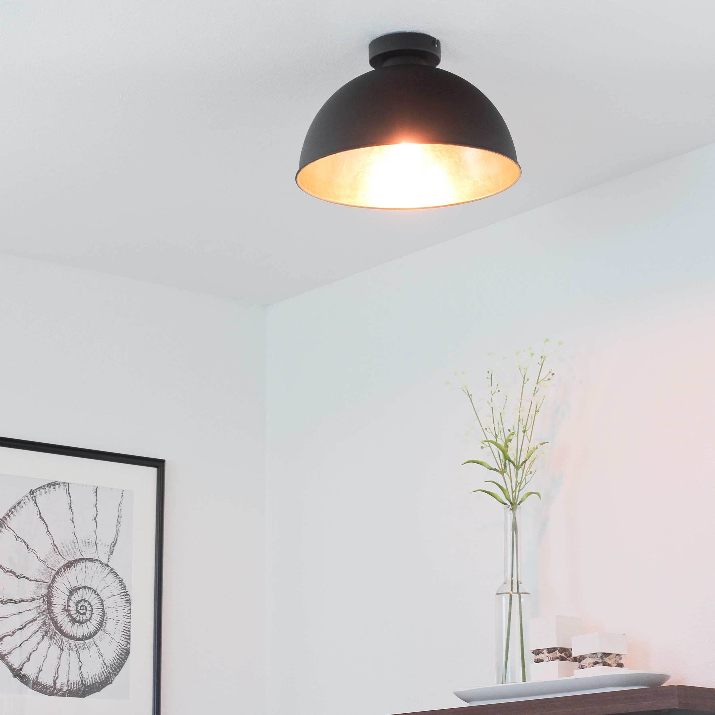 Plafonnier rond moderne noir