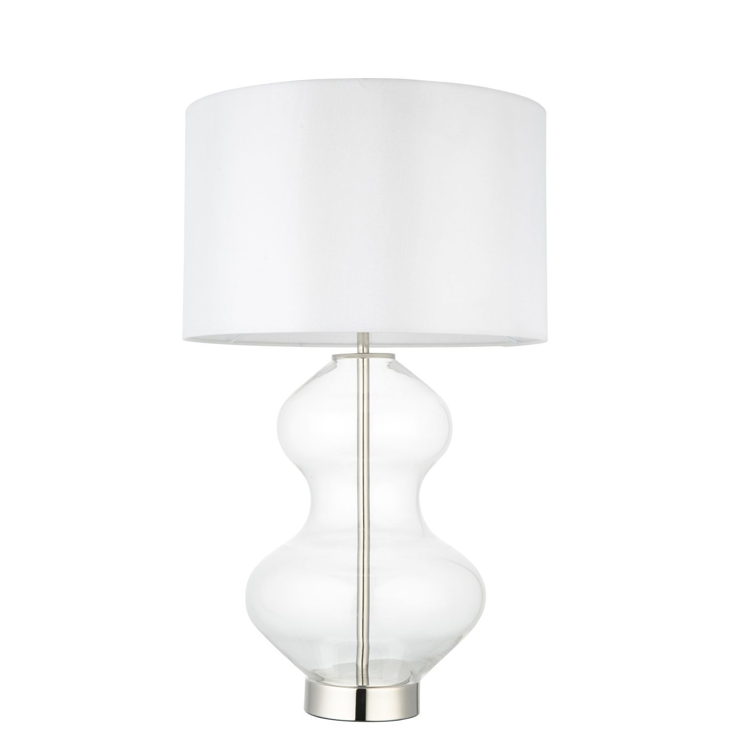 Lampe de table Touch Dimmer 57,8 cm pied en verre E27 blanc laiton