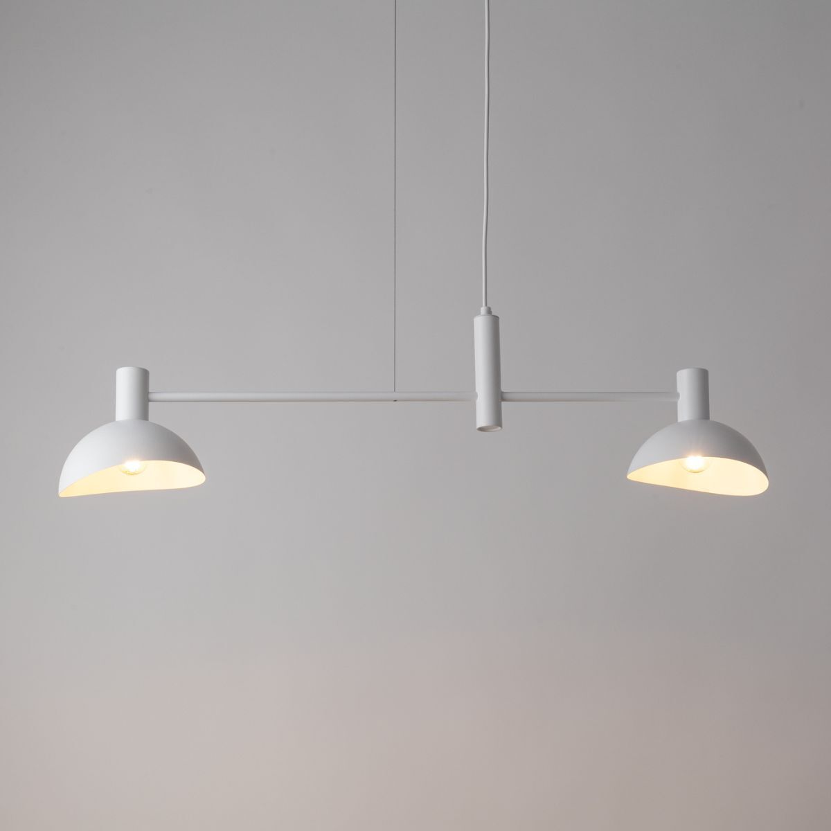 Lampe à suspendre moderne métal blanc L:90 cm E14 décoratif