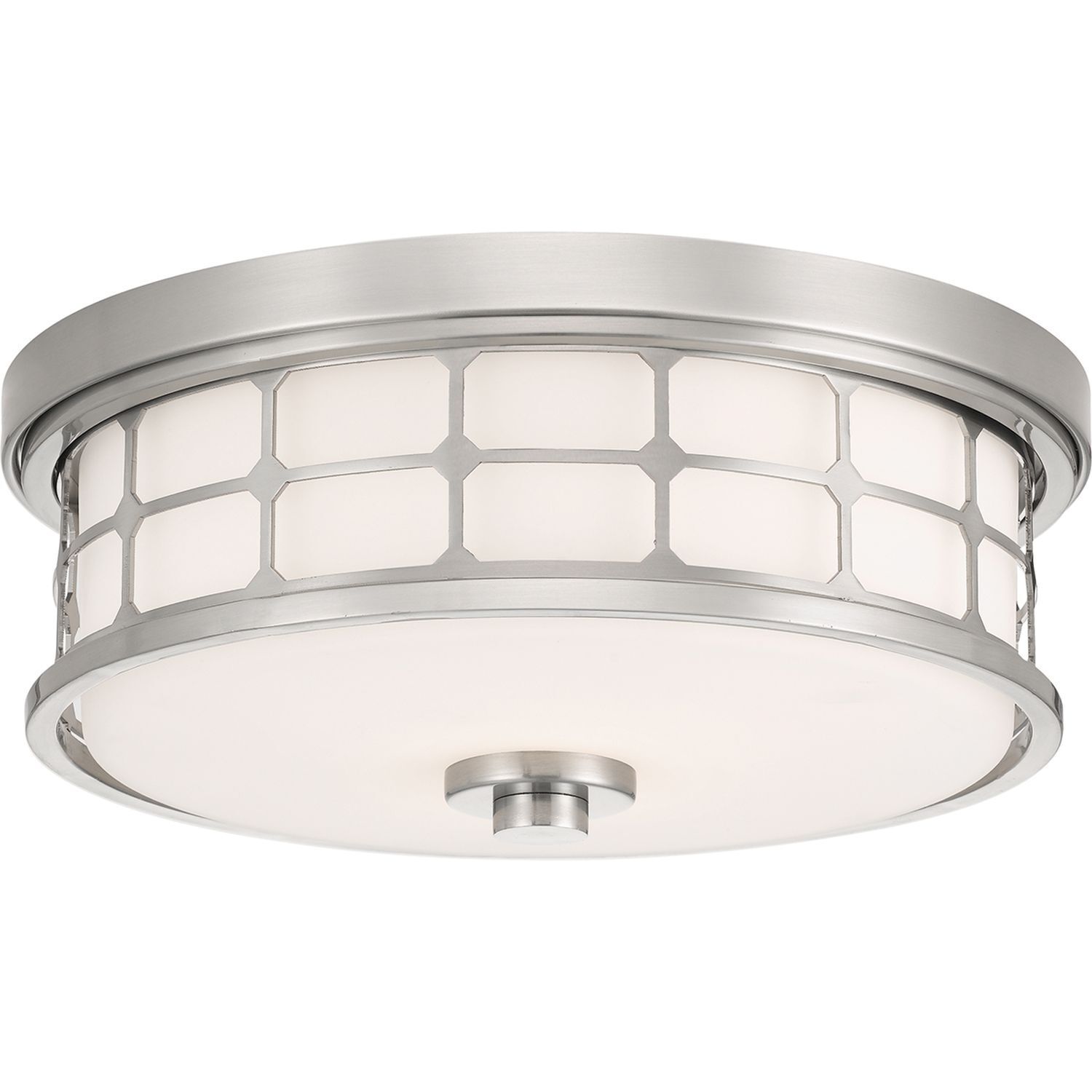 Plafonnier TUTOR Salle de bain Lampe nickel Ø35cm Moderne