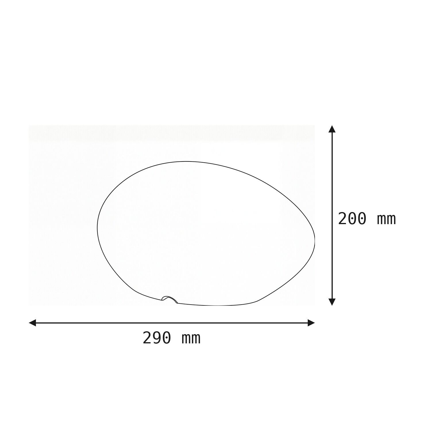 eiform, ovales, Umriss, Diagramm, Maße