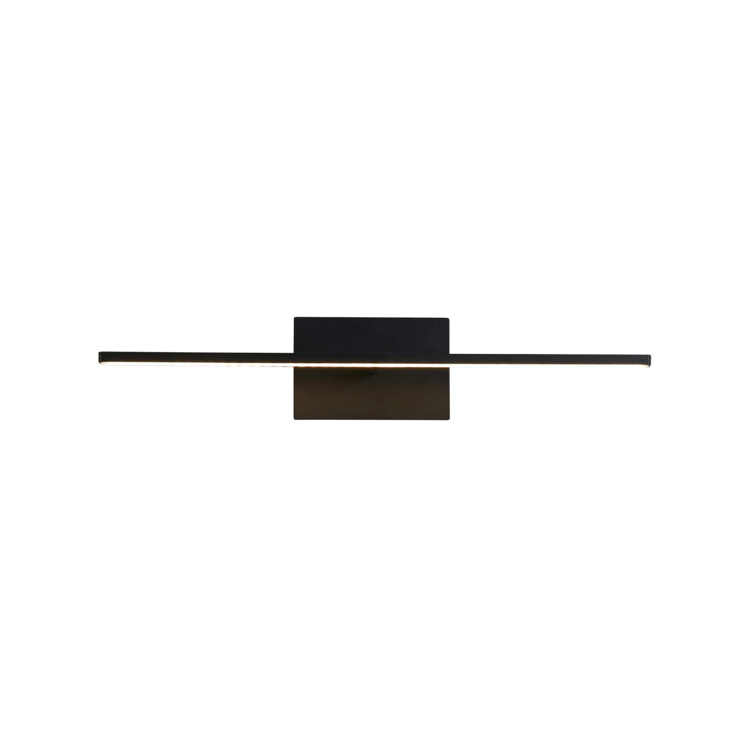 Lampe LED pour miroir métal L:41 cm IP44 noir 433 lm
