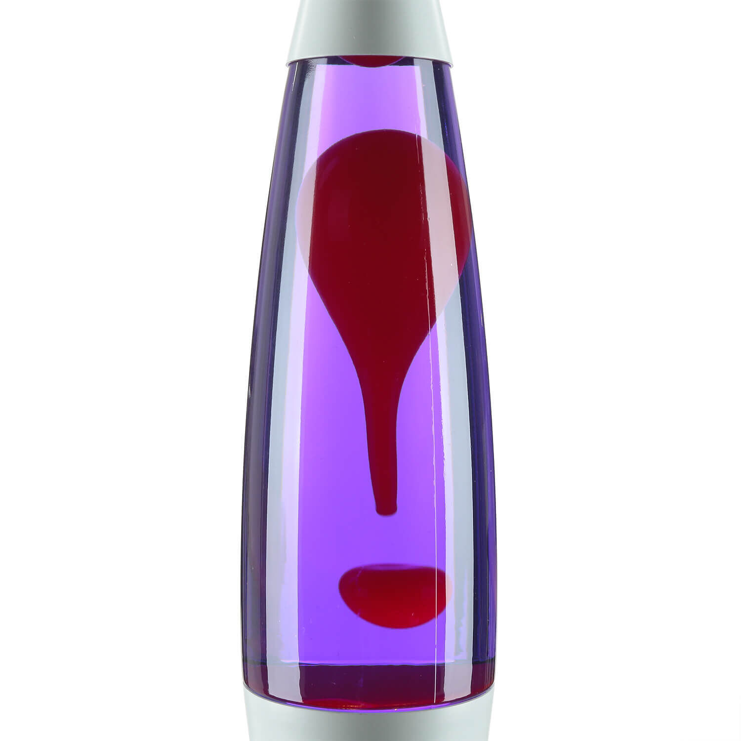 lavalampe-roxy-lava-lamp-lila-rot-gestell-weiss-matt-3 Lavalampe, Gelelampe, lila Leuchte, bunte Glaslampe, Wohnkultur