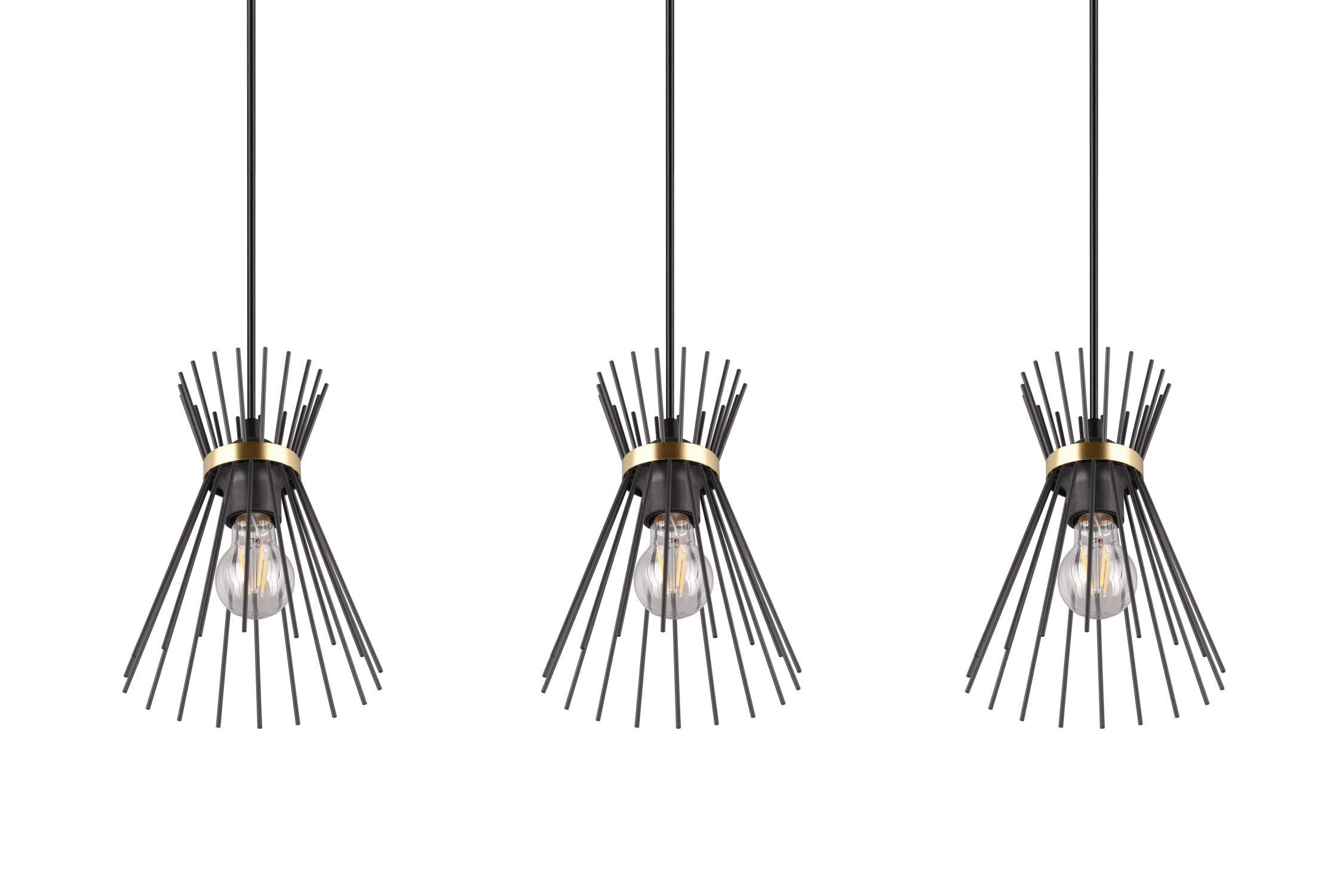 Suspension décorative noir or E27 82 cm de long Leuchter, Lampe, Leuchte