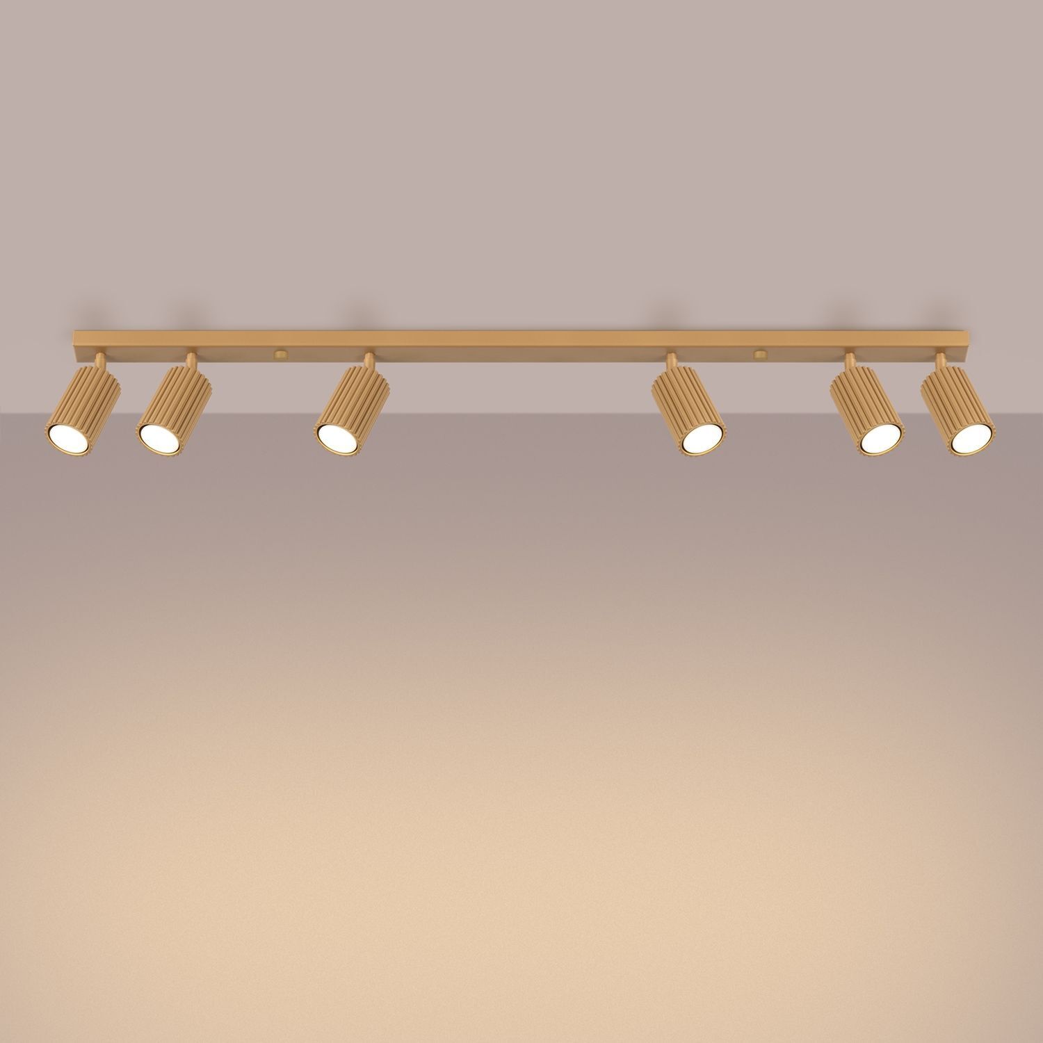 Lampe de plafonnier grande 117 cm de long 4-flamme GU10 en or Moderne