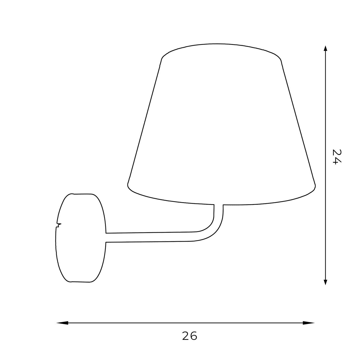 Applique Noir Or Abat-jour tissu conique H:23 cm E27 Lampe, Lampenschirm