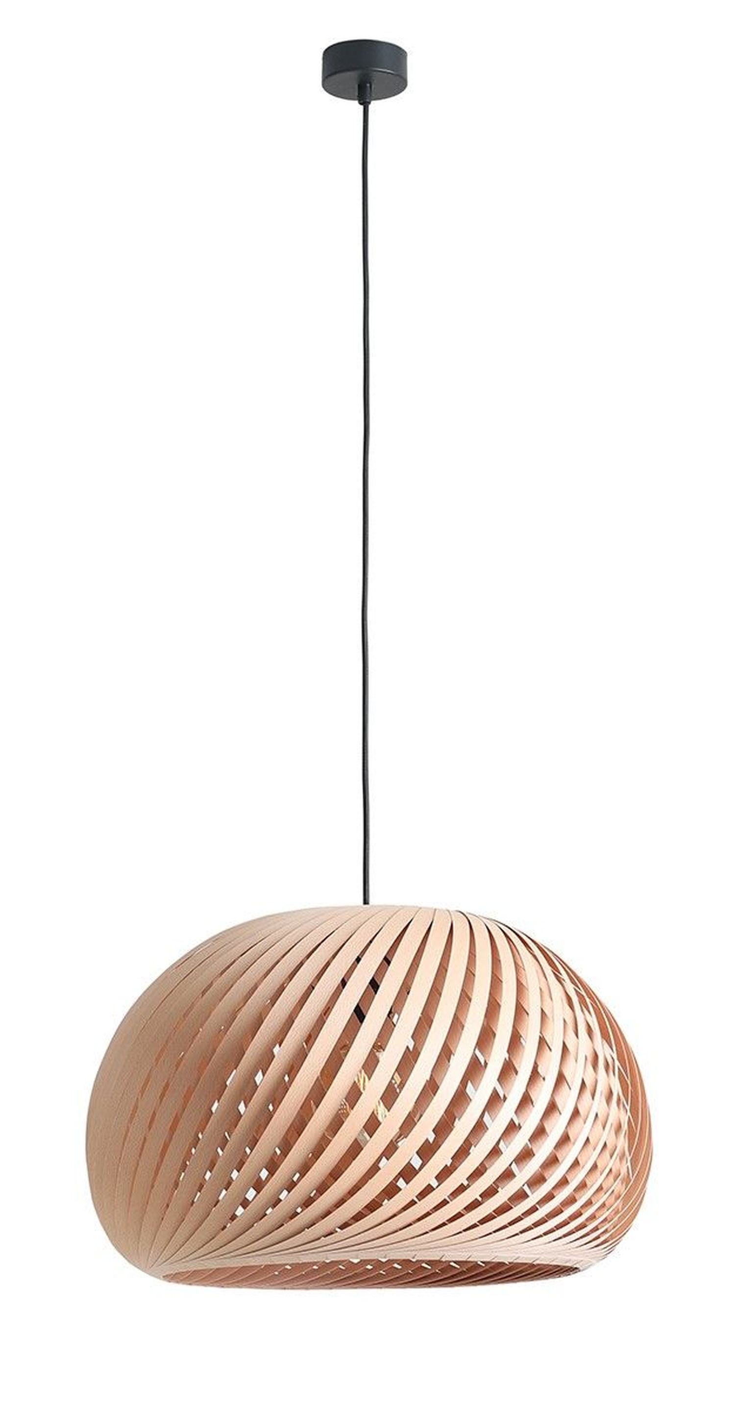 Lampe à suspendre naturelle en bois confortable E27 Ø45 cm rond