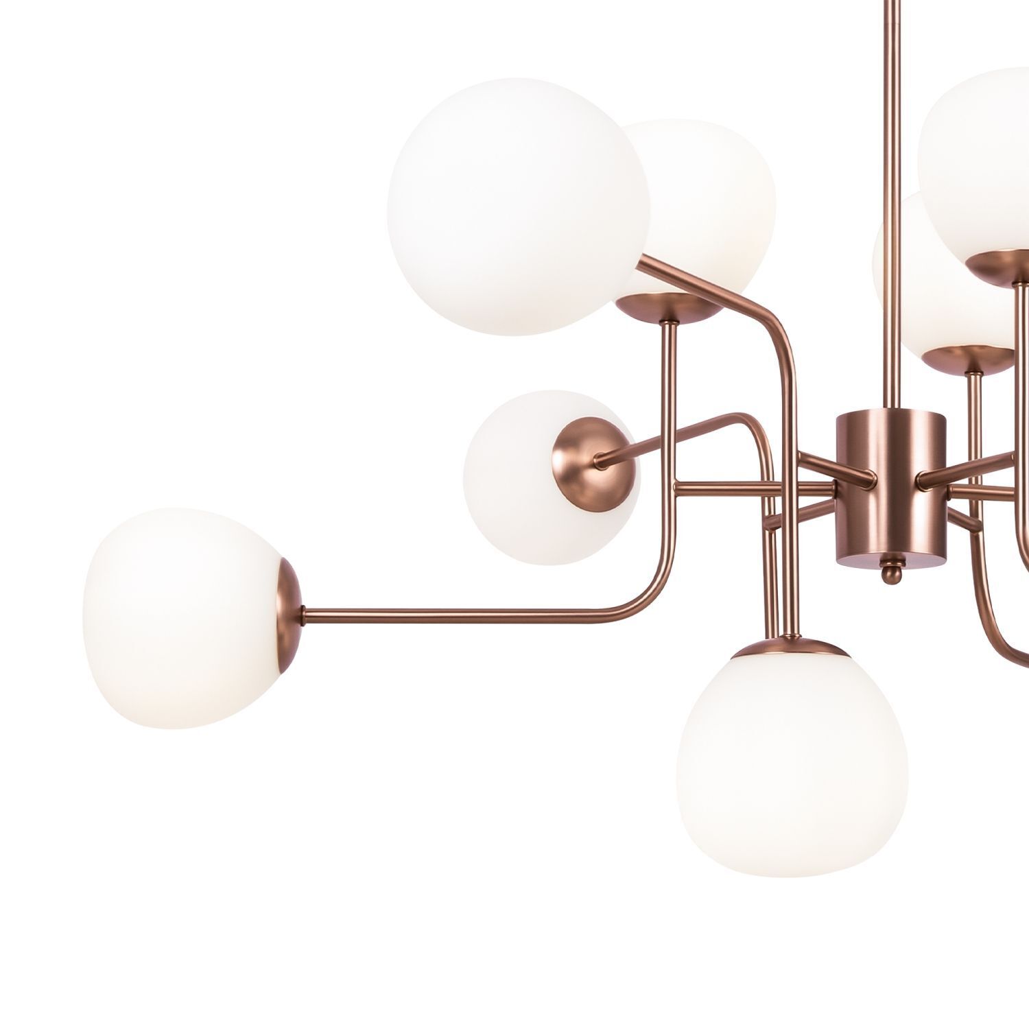 Suspension métal verre H : max. 140 cm E14 Moderne Leuchter, Lampe, Deckenventilator, Gerät, Elektrisches Gerät