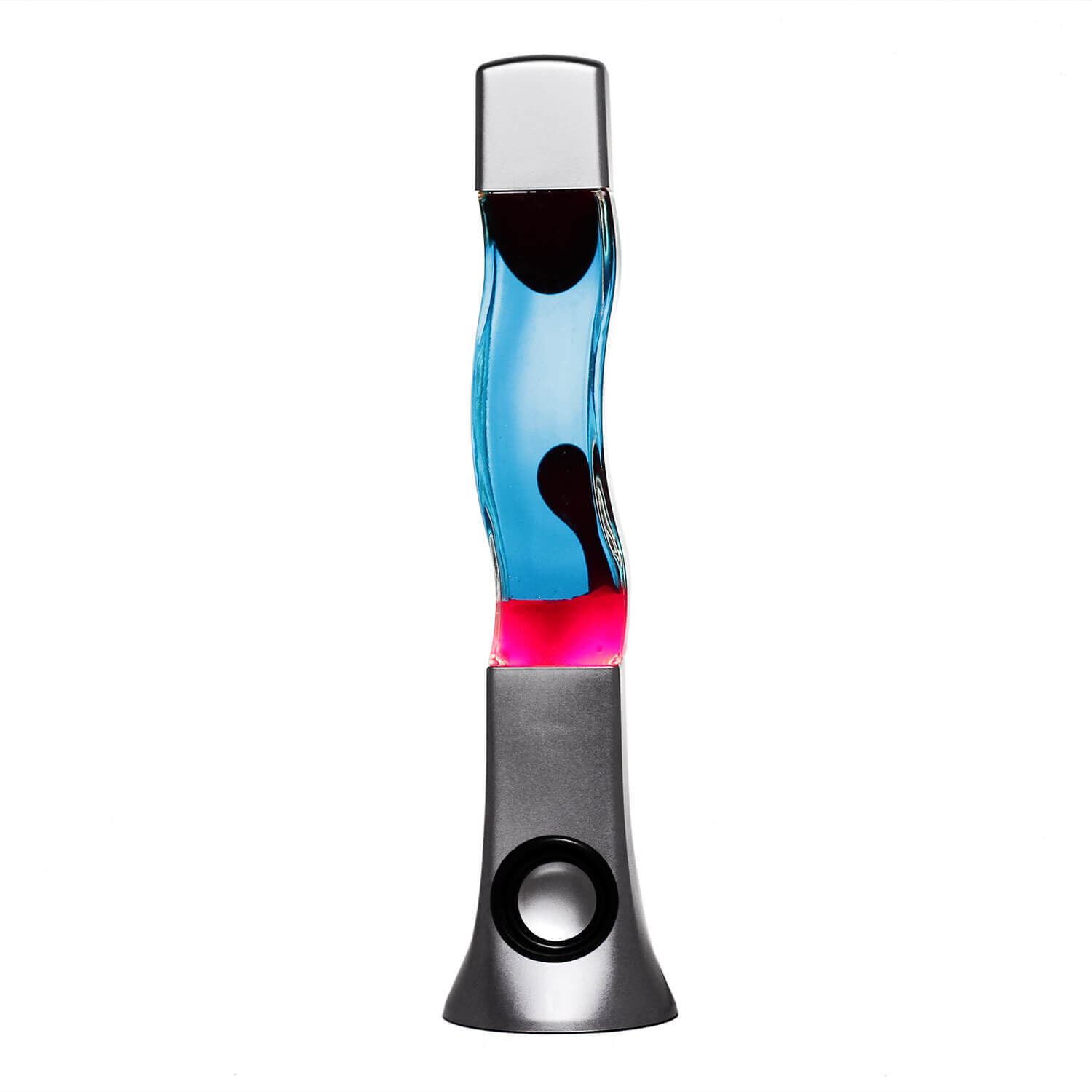 Lampe à lave avec haut-parleur Bluetooth bleu rouge BECKSTER