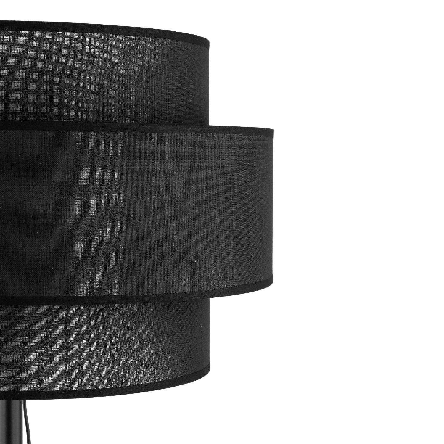 Lampadaire Noir 155 cm E27 Tissu Métal Ø 50 cm Lampe, Lampenschirm
