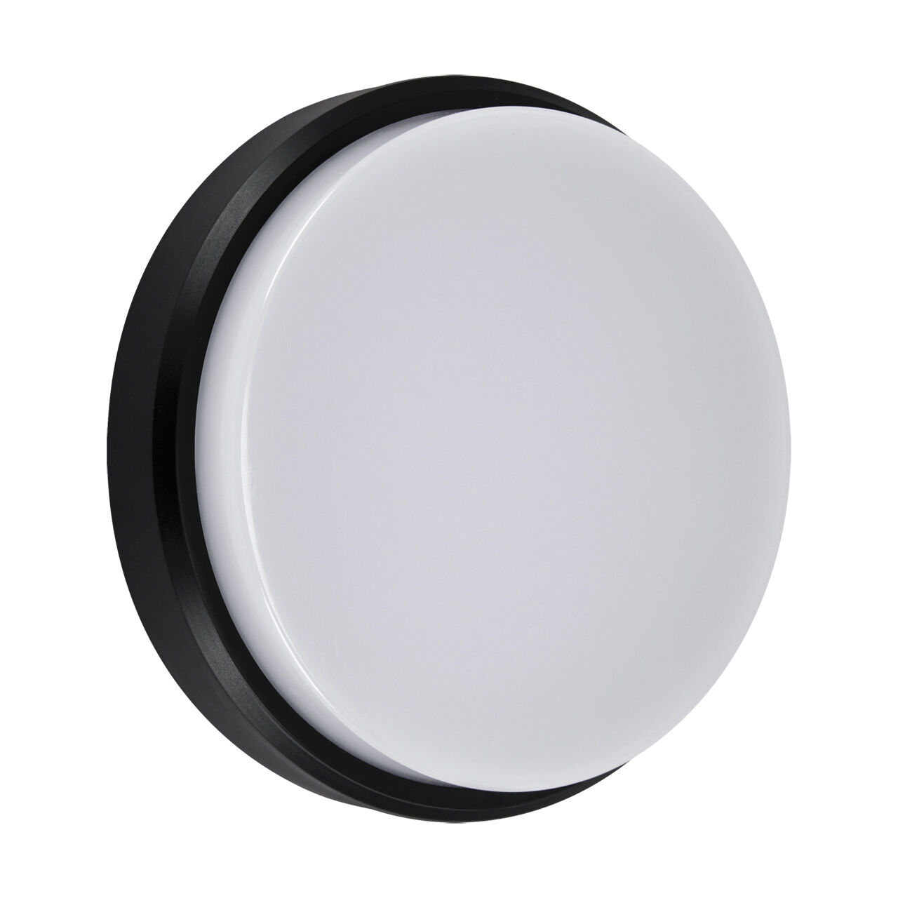 Plafonnier LED extérieur D : 21 cm IP65 noir blanc 4100 K