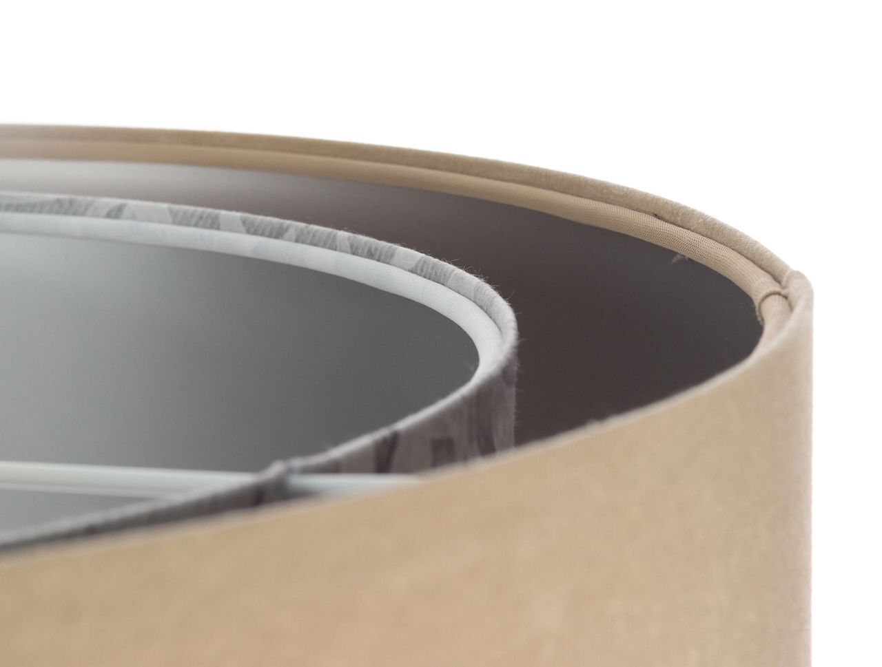 Lampe à suspendre ronde Ø 50 cm Tissu aspect velours E27 confortable Lampe à suspendre ronde Ø 50 cm Tissu aspect velours E27 confortable