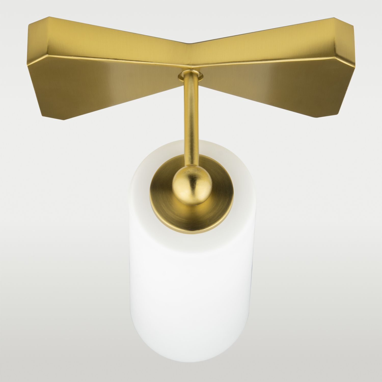 Wandleuchte E27 Metall Glas 31,5 cm hoch in Messing Weiß Lampe, Papier